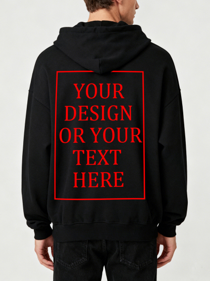 Men's Custom Hooded Sweatshirt - Add Your Own Photo/Text Design