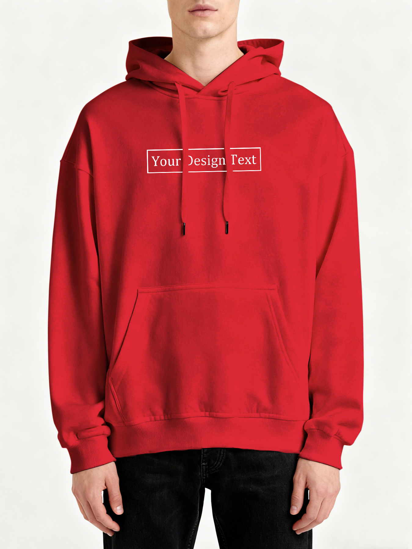 Men's Custom Hooded Sweatshirt - Add Your Own Text Design