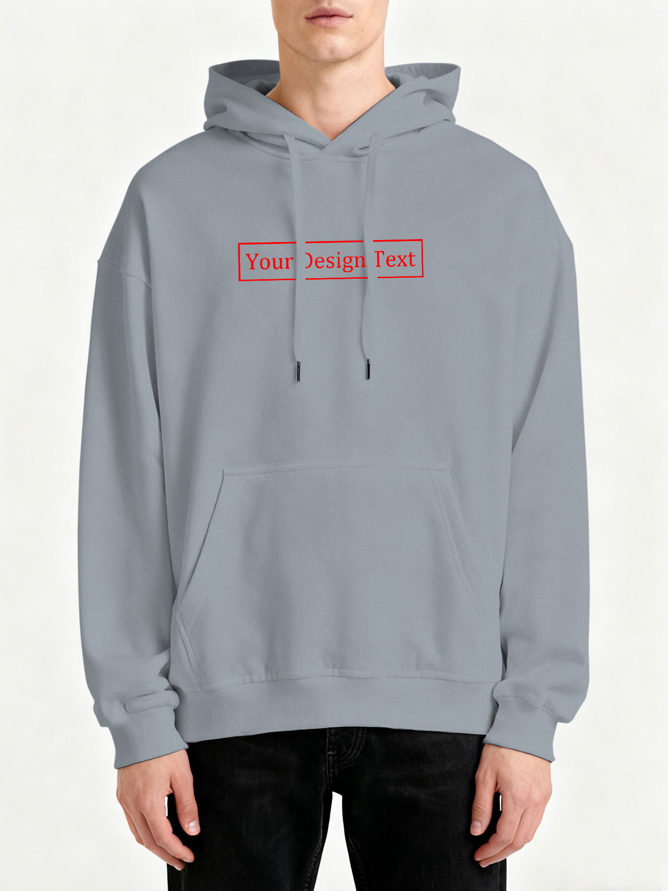 Men's Custom Hooded Sweatshirt - Add Your Own Text Design