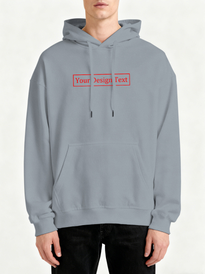 Men's Custom Hooded Sweatshirt - Add Your Own Text Design