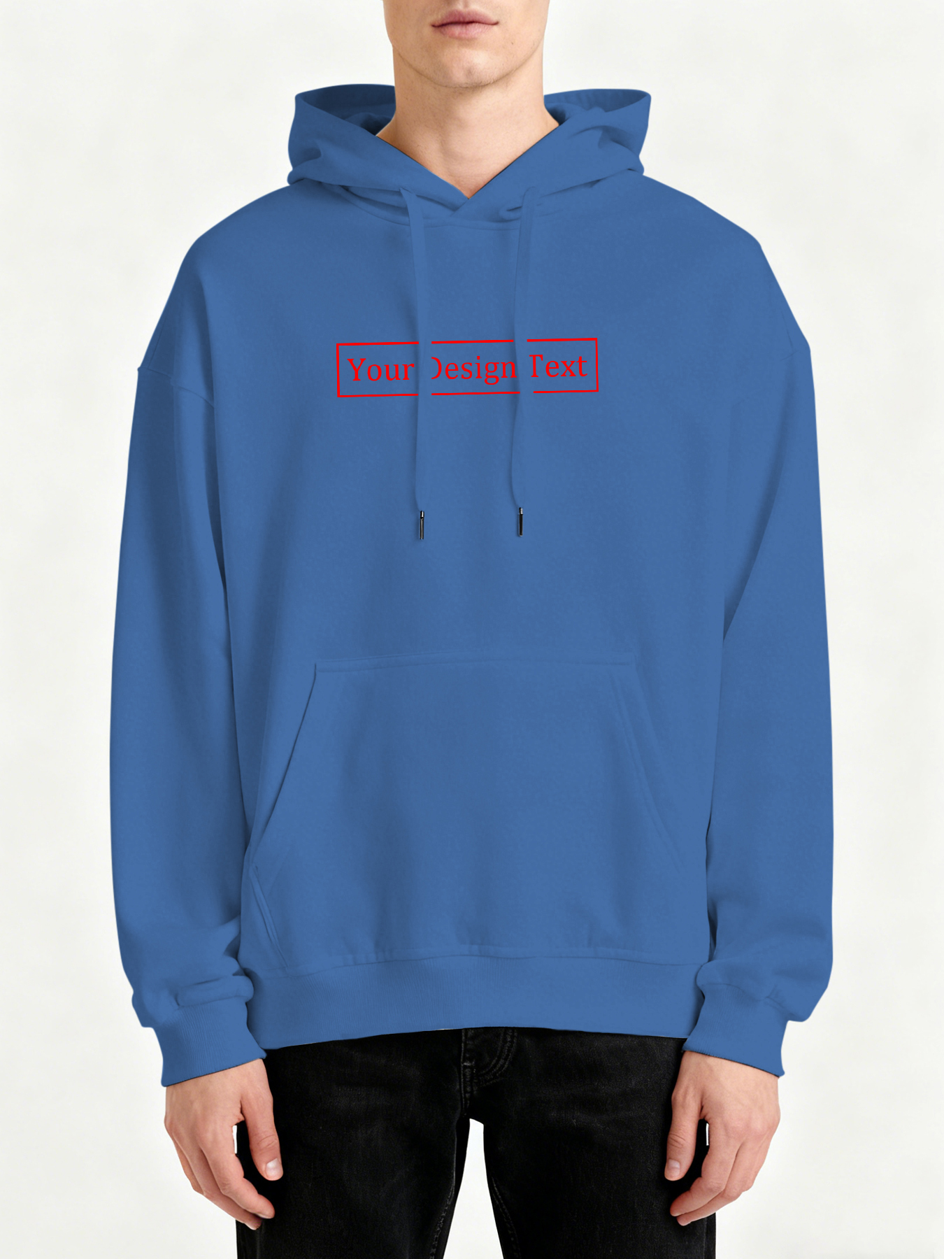 Men's Custom Hooded Sweatshirt - Add Your Own Text Design