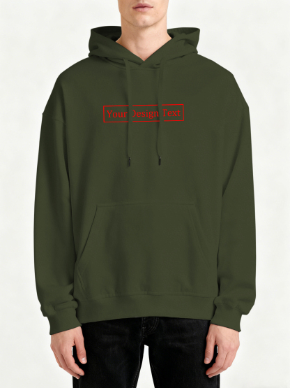 Men's Custom Hooded Sweatshirt - Add Your Own Text Design