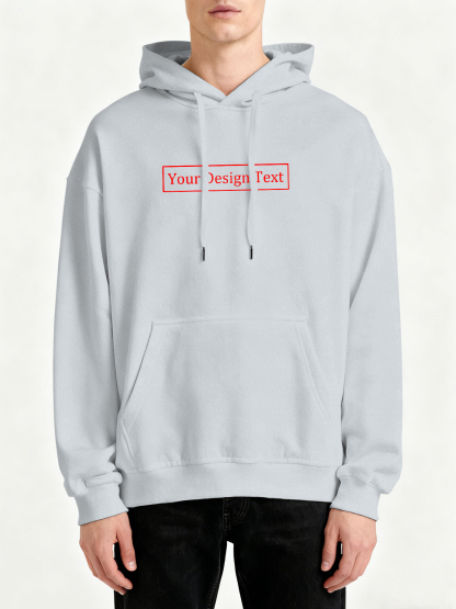 Men's Custom Hooded Sweatshirt - Add Your Own Text Design