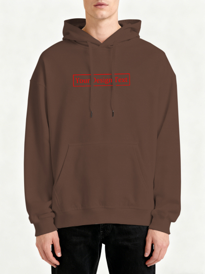 Men's Custom Hooded Sweatshirt - Add Your Own Text Design
