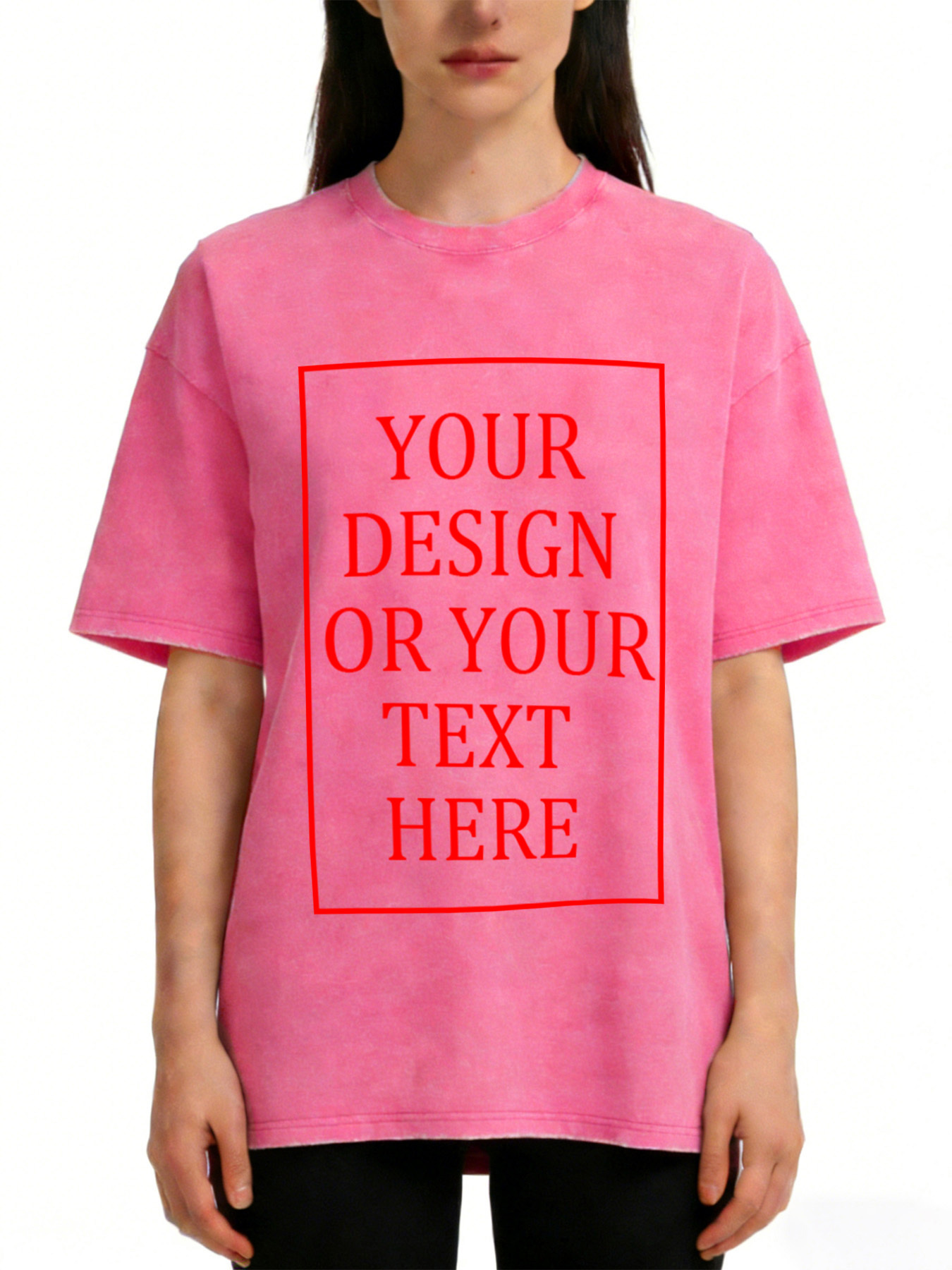 Women's Retro Washed Custom Short-Sleeve T-Shirt - Add Your Own Photo/Text Design