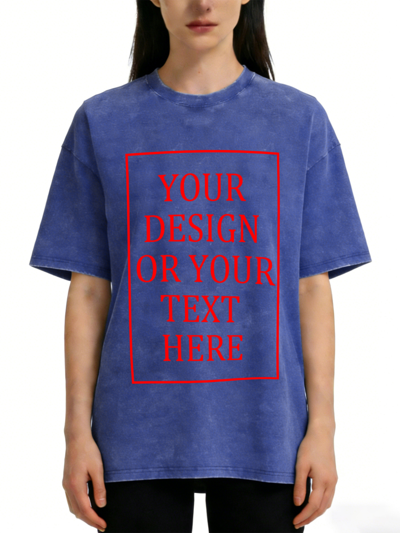 Women's Retro Washed Custom Short-Sleeve T-Shirt - Add Your Own Photo/Text Design