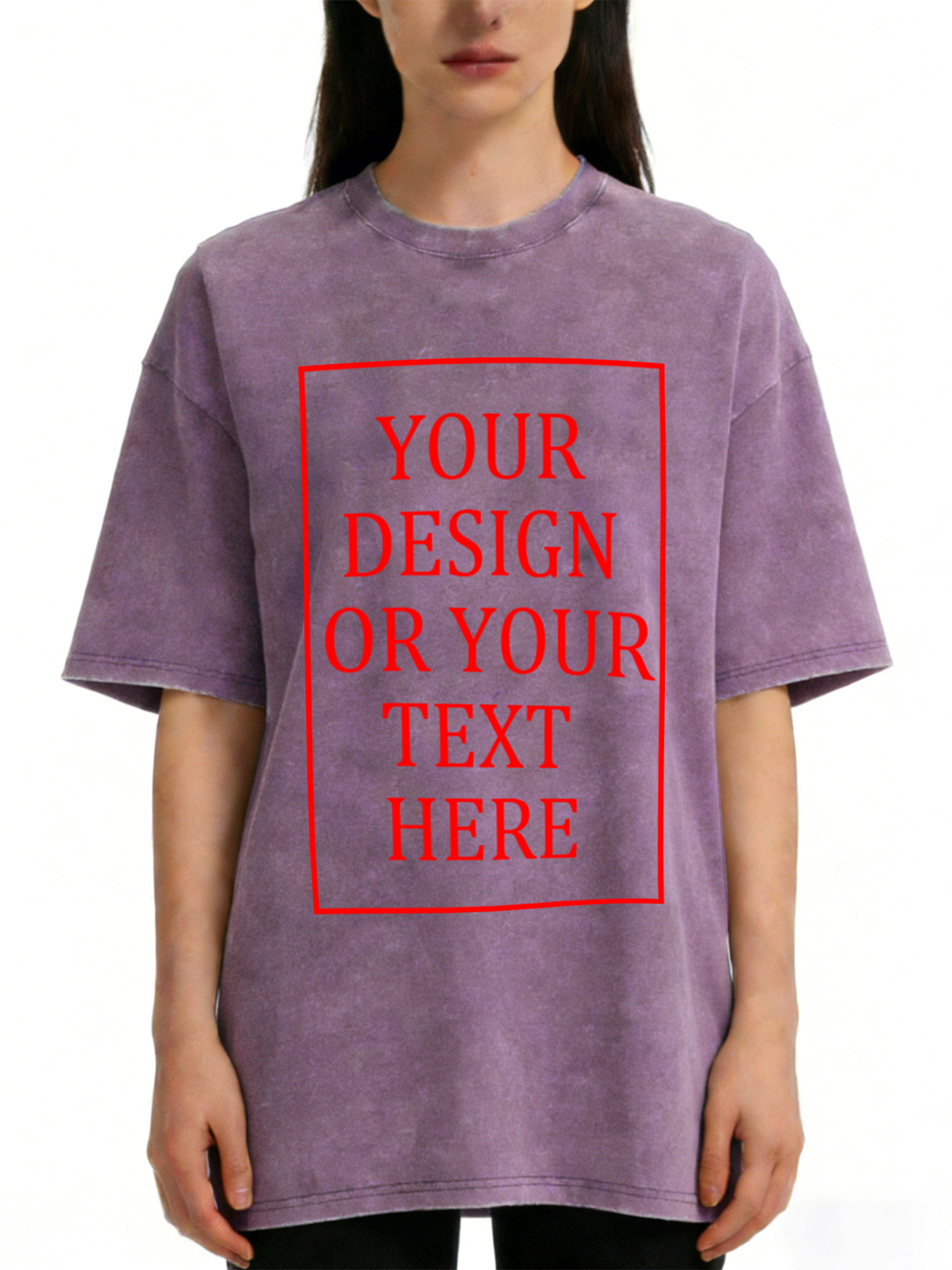 Women's Retro Washed Custom Short-Sleeve T-Shirt - Add Your Own Photo/Text Design