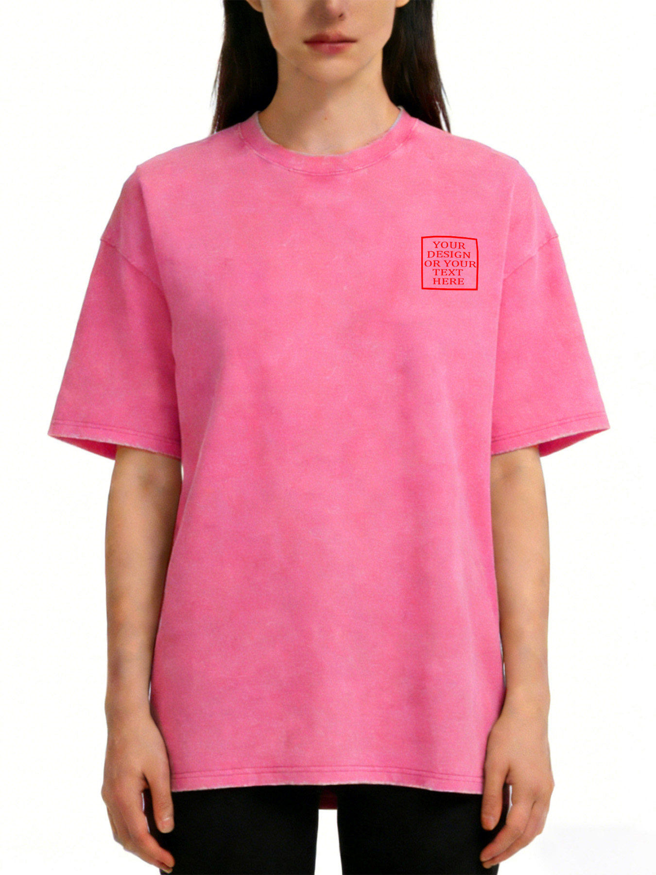 Women's Retro Washed Custom Short-Sleeve T-Shirt - Add Your Own Photo/Text Design