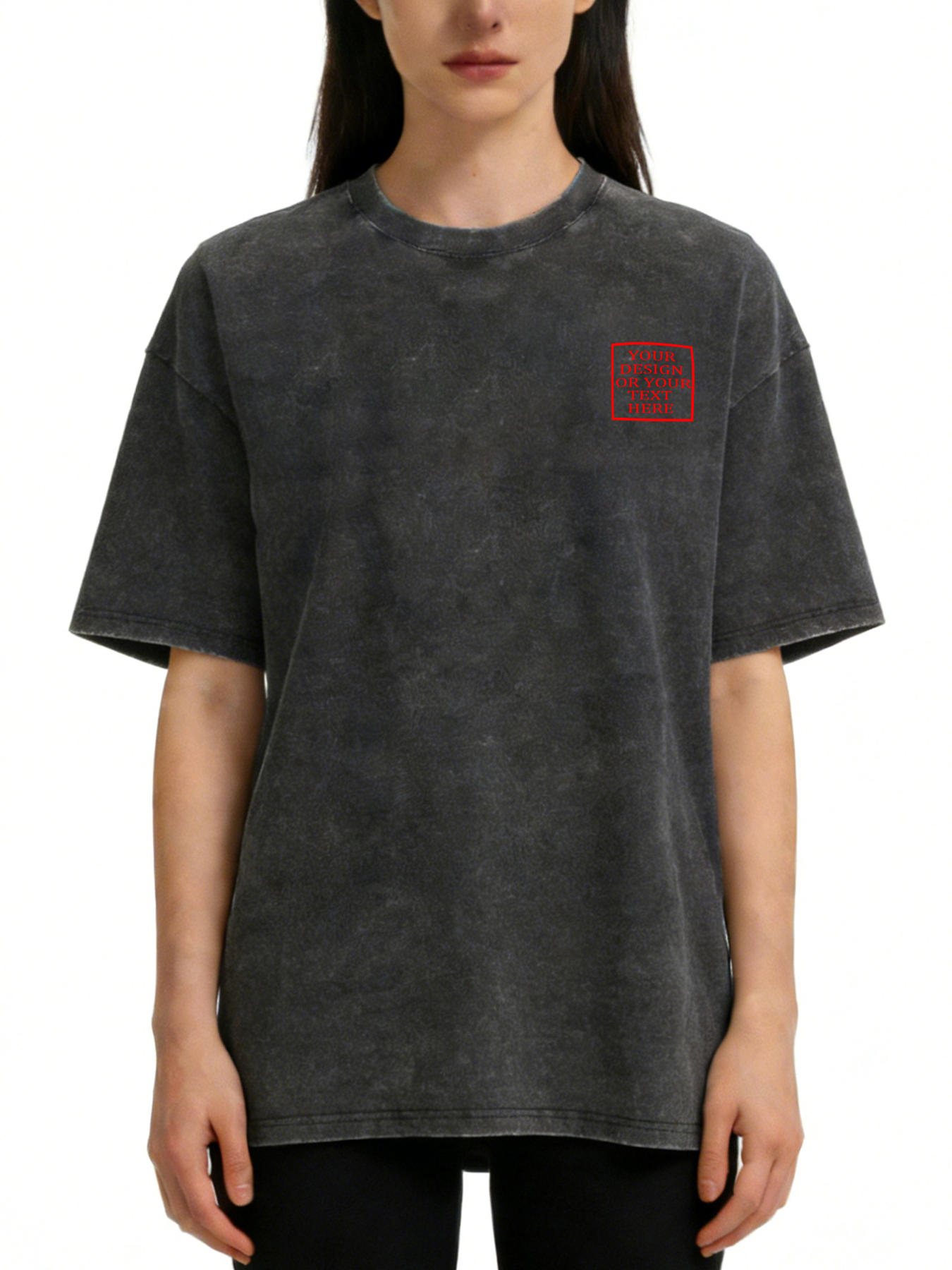 Women's Retro Washed Custom Short-Sleeve T-Shirt - Add Your Own Photo/Text Design