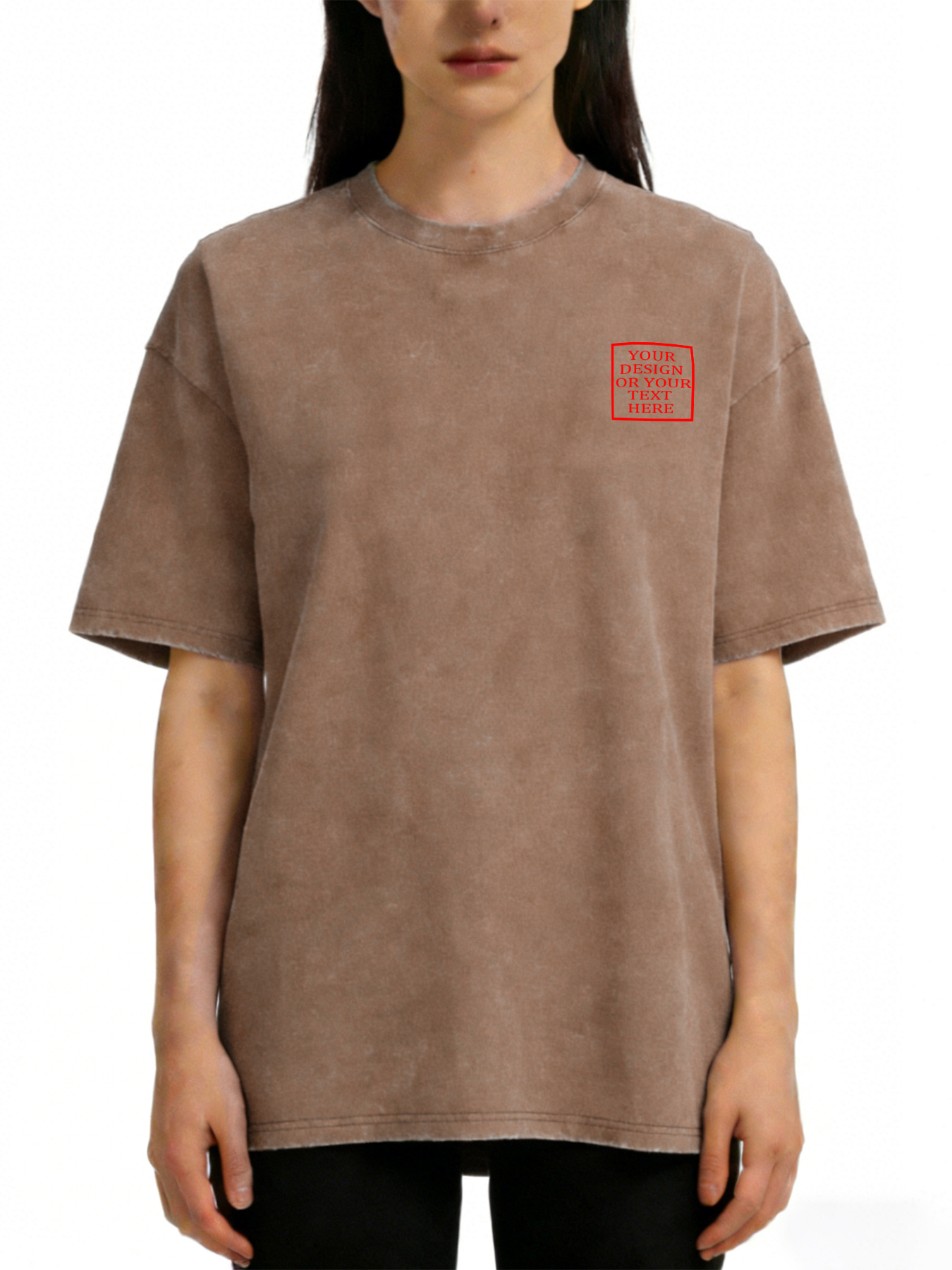 Women's Retro Washed Custom Short-Sleeve T-Shirt - Add Your Own Photo/Text Design