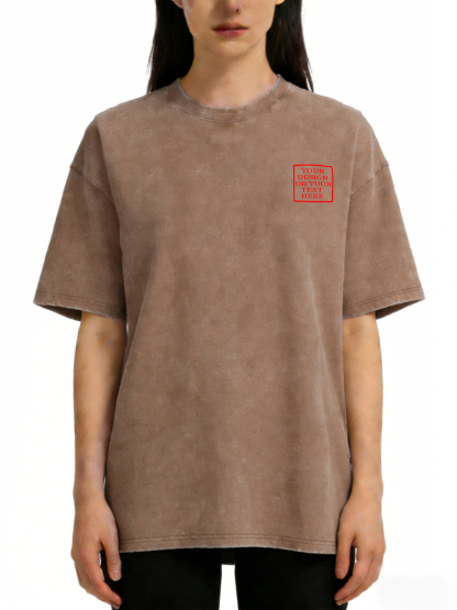 Women's Retro Washed Custom Short-Sleeve T-Shirt - Add Your Own Photo/Text Design