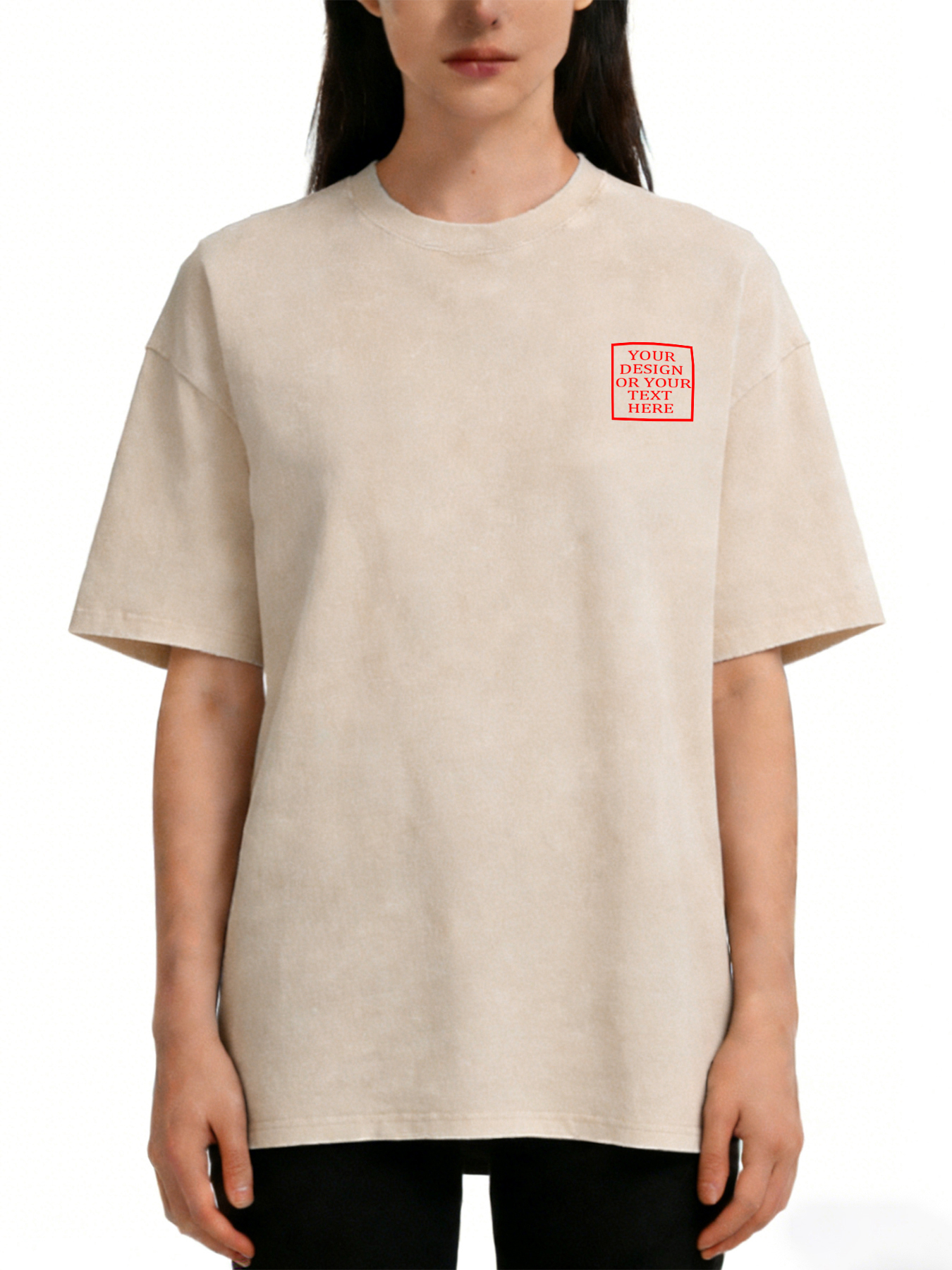 Women's Retro Washed Custom Short-Sleeve T-Shirt - Add Your Own Photo/Text Design