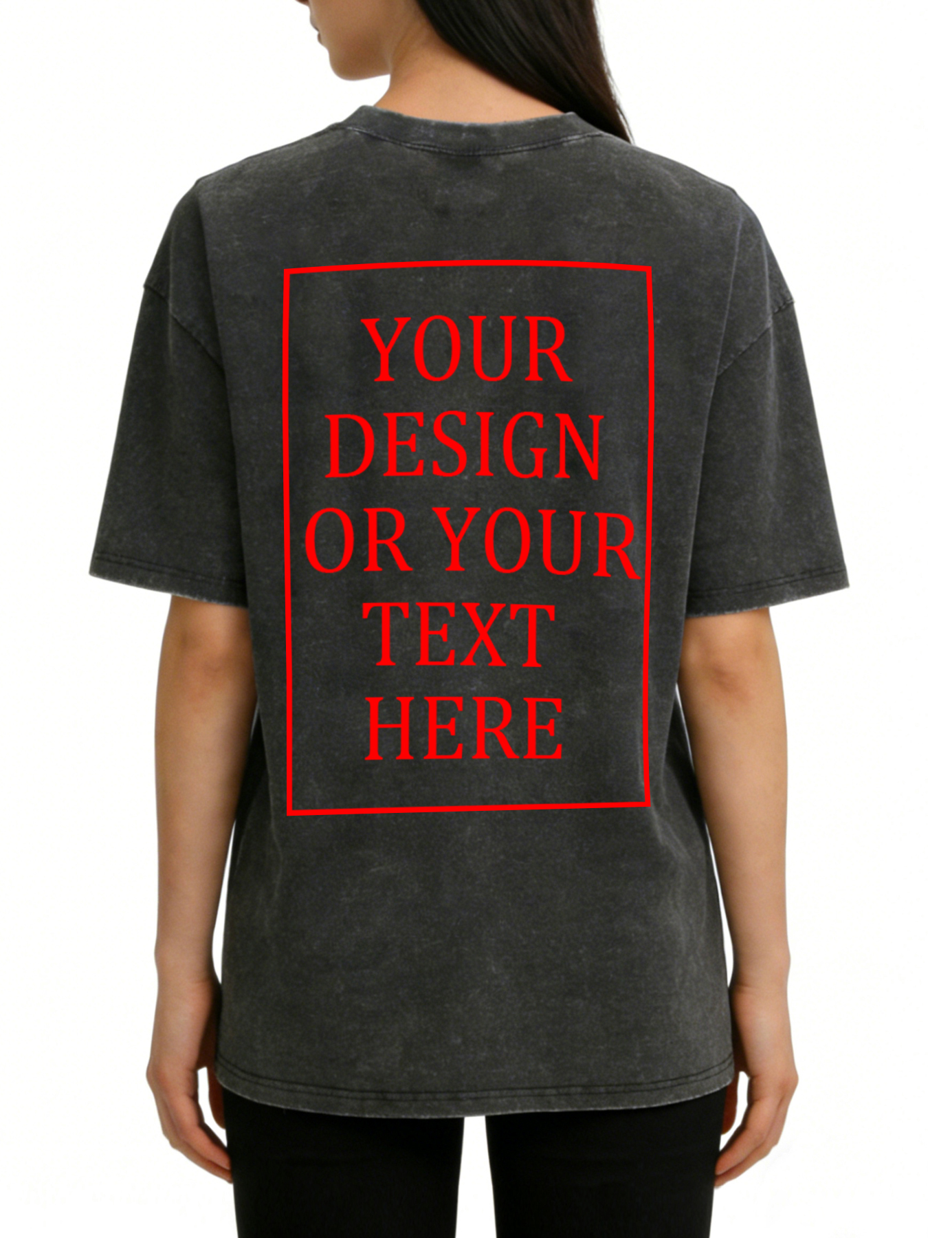 Women's Retro Washed Custom Short-Sleeve T-Shirt - Add Your Own Photo/Text Design