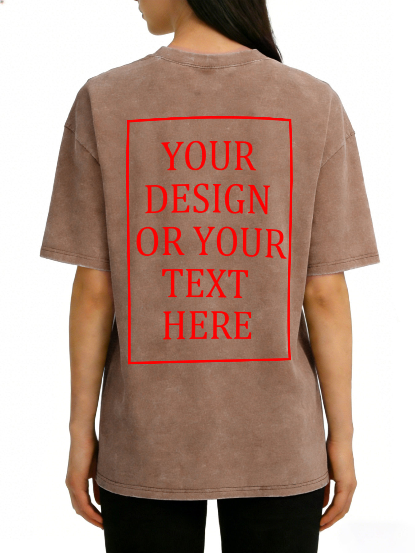 Women's Retro Washed Custom Short-Sleeve T-Shirt - Add Your Own Photo/Text Design