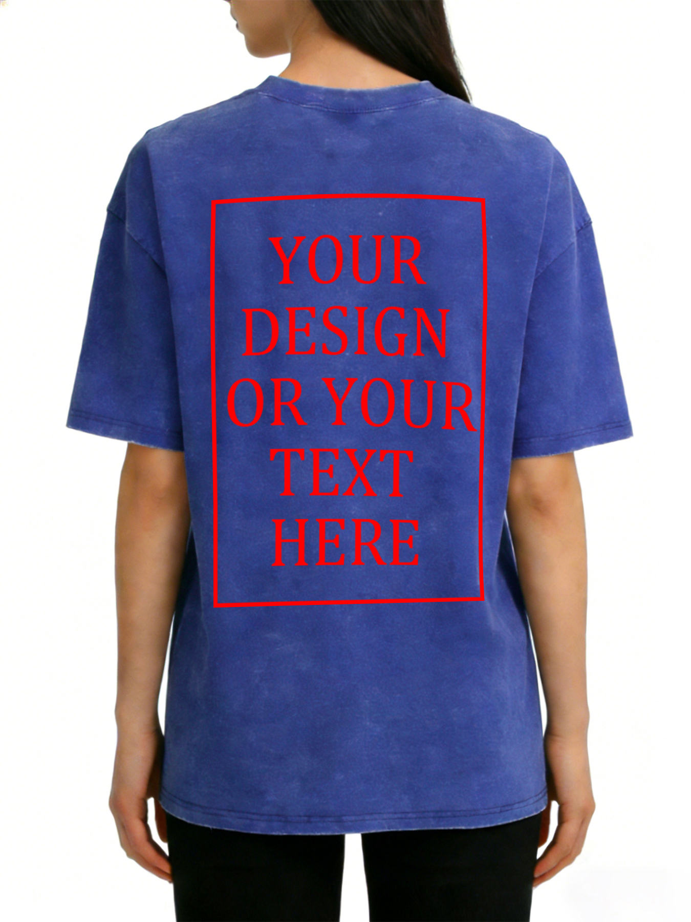 Women's Retro Washed Custom Short-Sleeve T-Shirt - Add Your Own Photo/Text Design