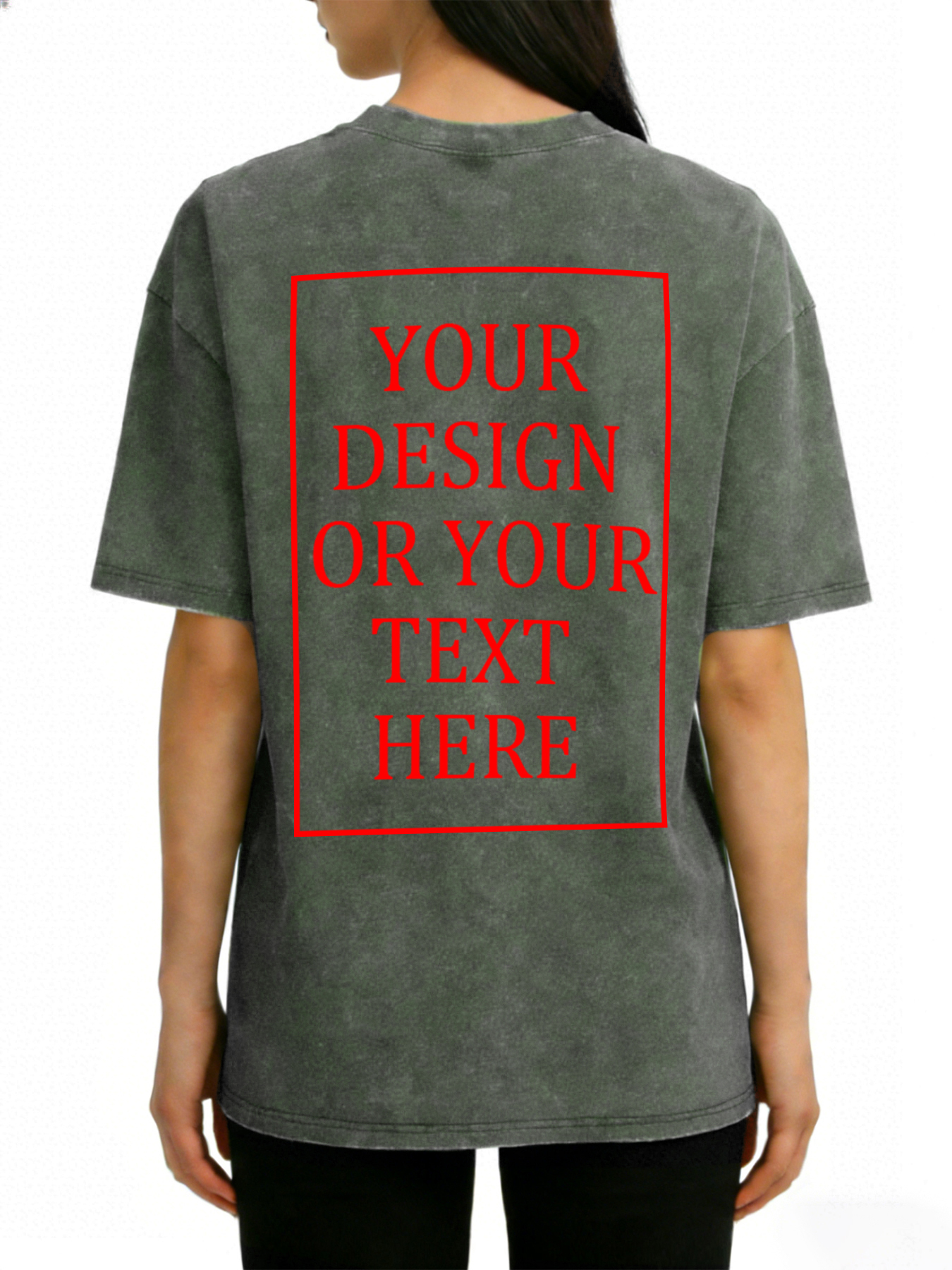 Women's Retro Washed Custom Short-Sleeve T-Shirt - Add Your Own Photo/Text Design