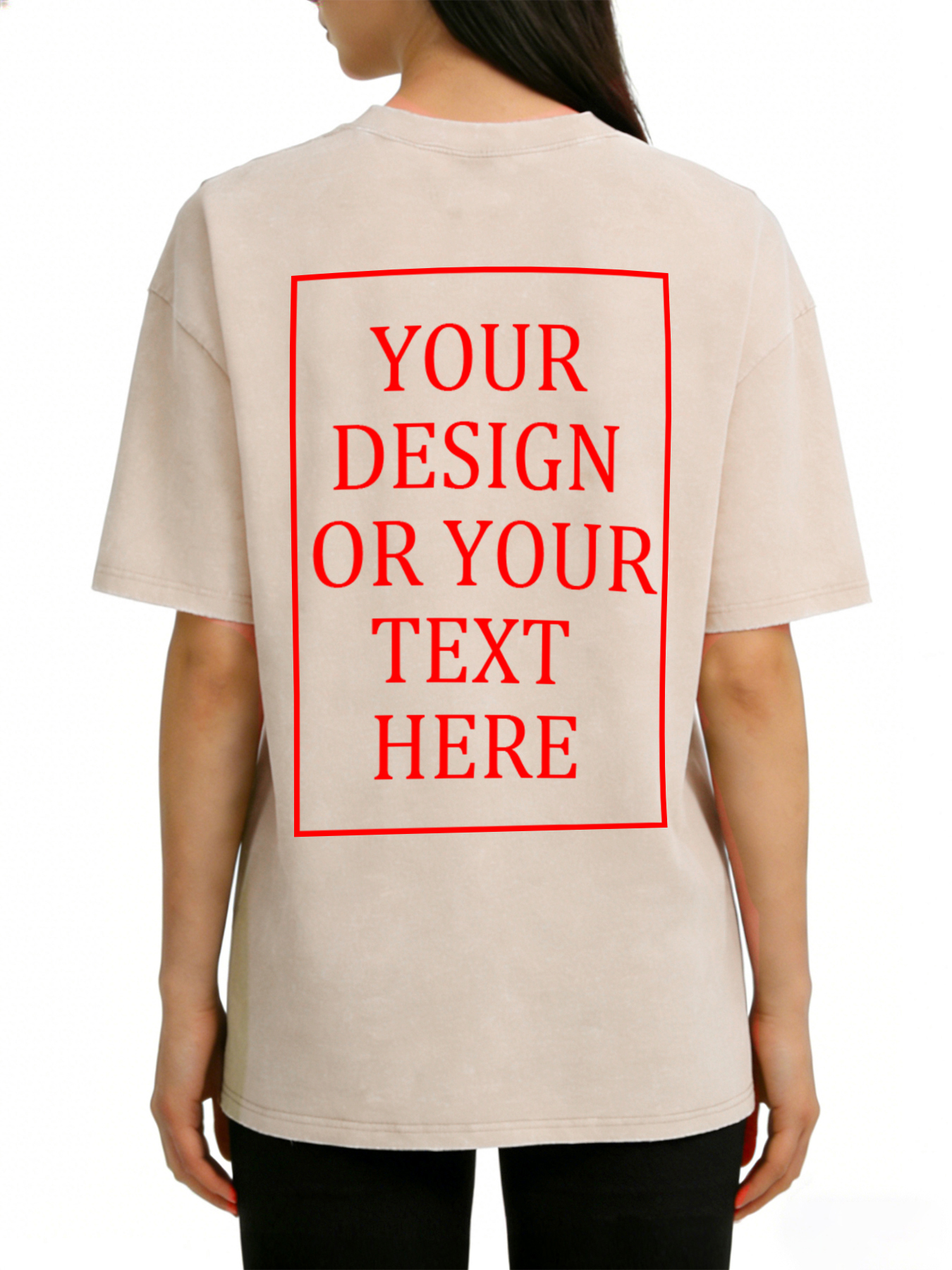 Women's Retro Washed Custom Short-Sleeve T-Shirt - Add Your Own Photo/Text Design