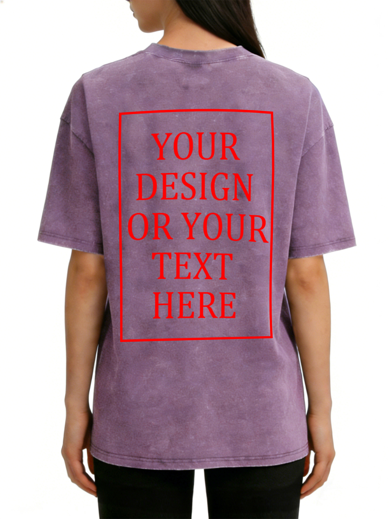 Women's Retro Washed Custom Short-Sleeve T-Shirt - Add Your Own Photo/Text Design