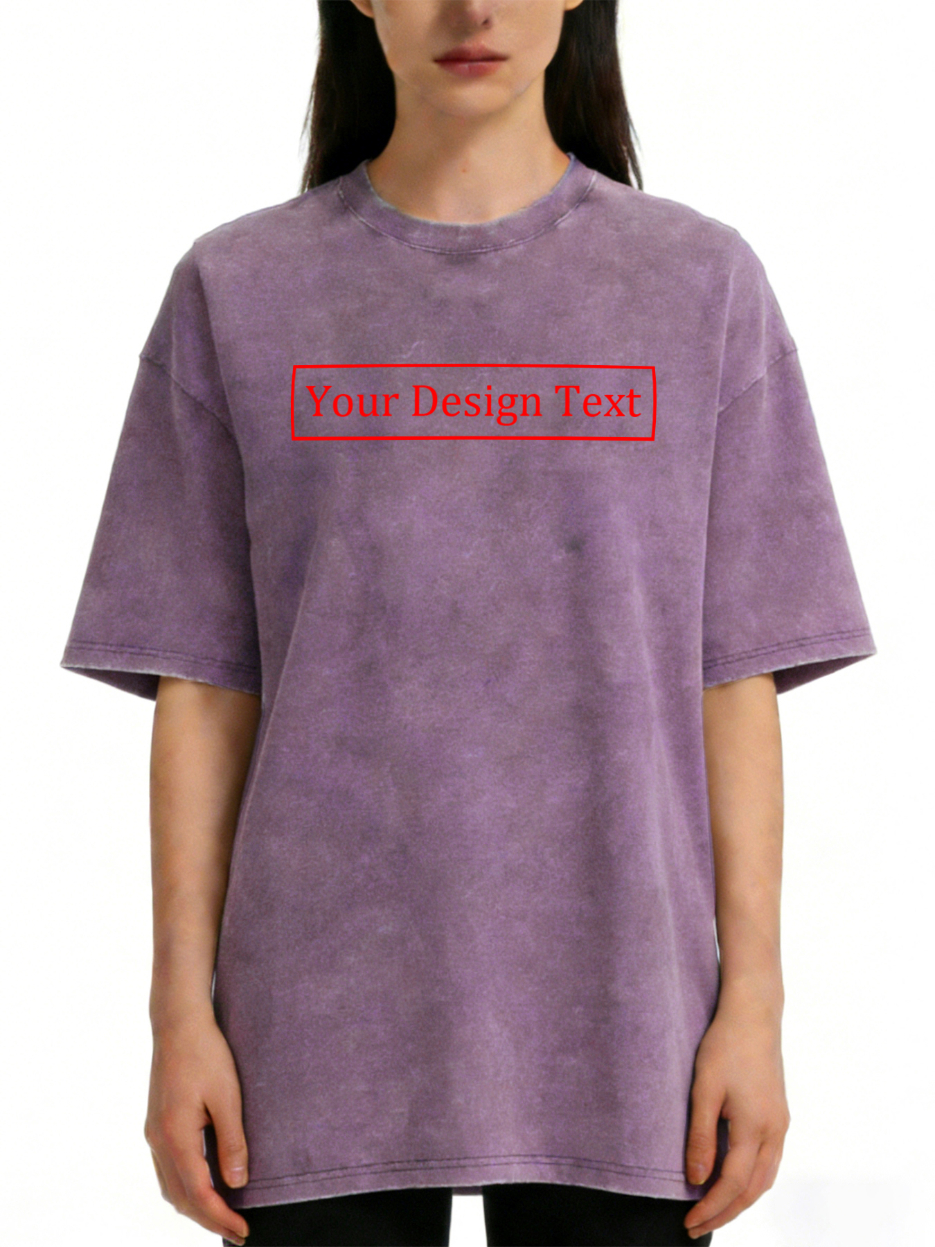 Women's Retro Washed Custom Short-Sleeve T-Shirt - Add Your Own Text Design