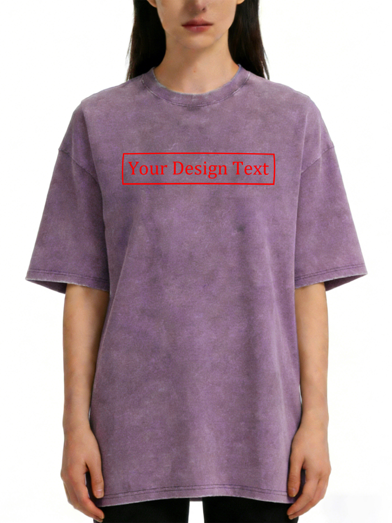 Women's Retro Washed Custom Short-Sleeve T-Shirt - Add Your Own Text Design