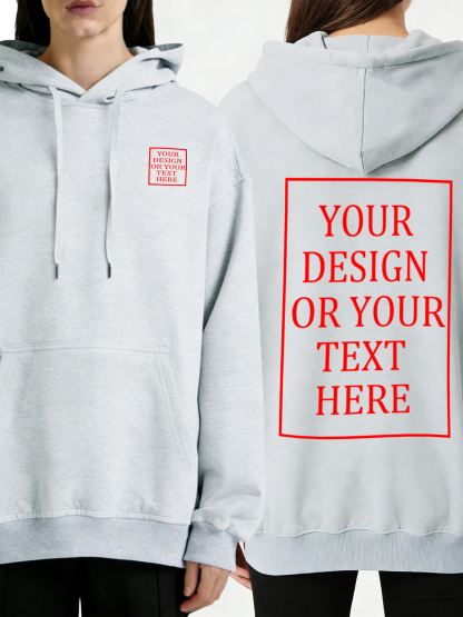 Women's Custom Hooded Sweatshirt - Add Your Own Photo/Text Double-Sided Design