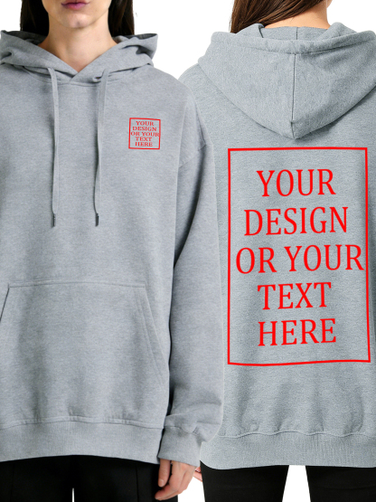 Women's Custom Hooded Sweatshirt - Add Your Own Photo/Text Double-Sided Design