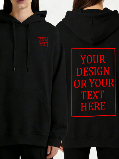 Women's Custom Hooded Sweatshirt - Add Your Own Photo/Text Double-Sided Design