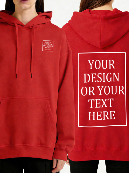 Women's Custom Hooded Sweatshirt - Add Your Own Photo/Text Double-Sided Design