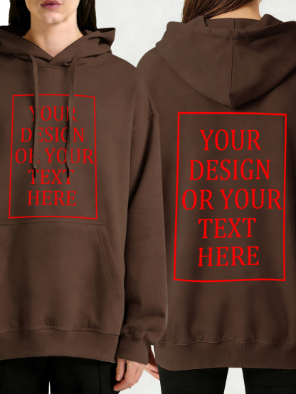 Women's Custom Hooded Sweatshirt - Add Your Own Photo/Text Double-Sided Design