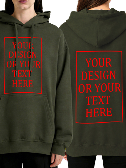 Women's Custom Hooded Sweatshirt - Add Your Own Photo/Text Double-Sided Design