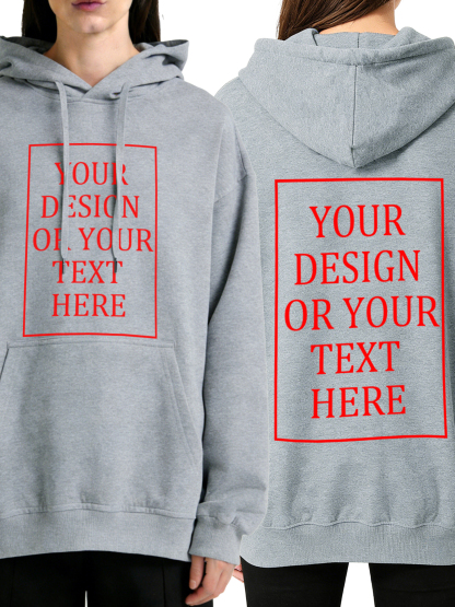 Women's Custom Hooded Sweatshirt - Add Your Own Photo/Text Double-Sided Design