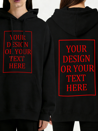 Women's Custom Hooded Sweatshirt - Add Your Own Photo/Text Double-Sided Design
