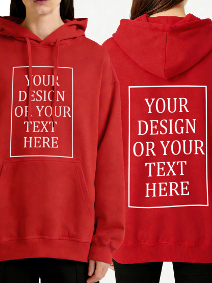 Women's Custom Hooded Sweatshirt - Add Your Own Photo/Text Double-Sided Design