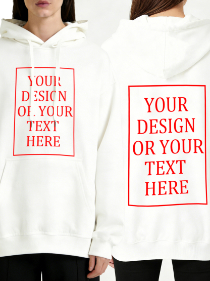 Women's Custom Hooded Sweatshirt - Add Your Own Photo/Text Double-Sided Design