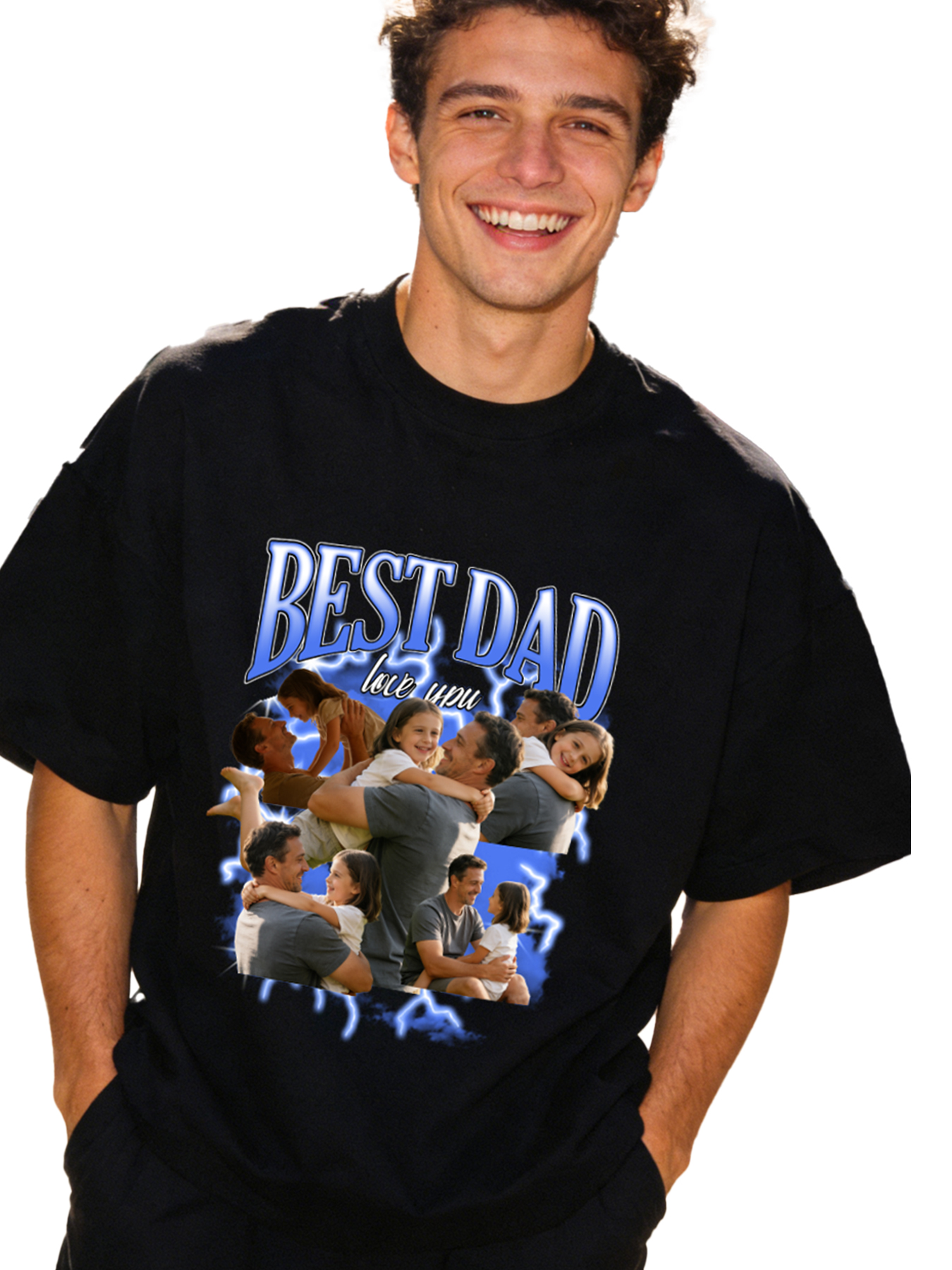 Customized T-shirts, including those with custom faces and retro designs, are excellent birthday gift choices for dads.
