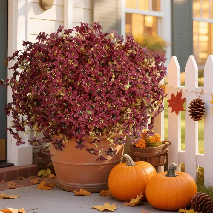 💖Last Day Each Only $2.33🍁Fall Artificial Flowers for Outdoors