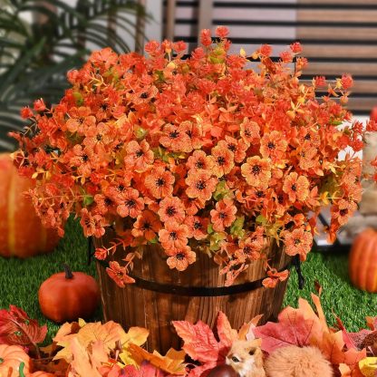 💖LAST DAY 49% OFF🍁Fall Artificial Flowers for Outdoors