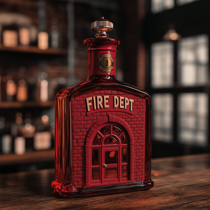 🚒 FIRE DEPT Whiskey Decanter