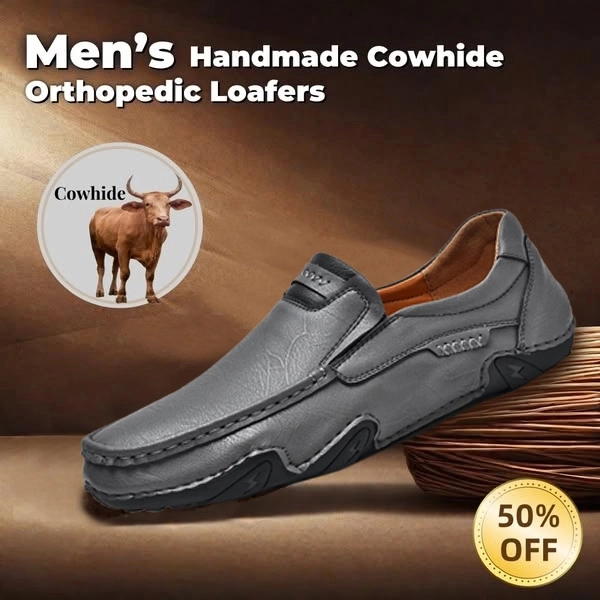 Men's genuine calfskin leather Slip-On Loafers