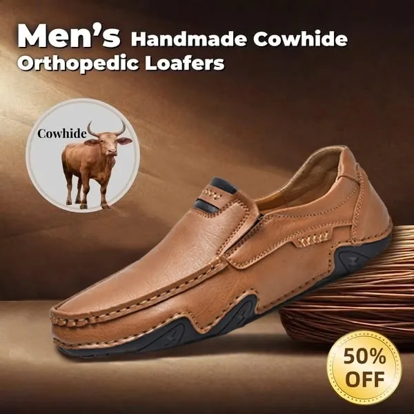 Last Day 50% OFF🔥⏱️Christmas Promotion⏱️🔥Men's genuine calfskin leather Slip-On Loafers