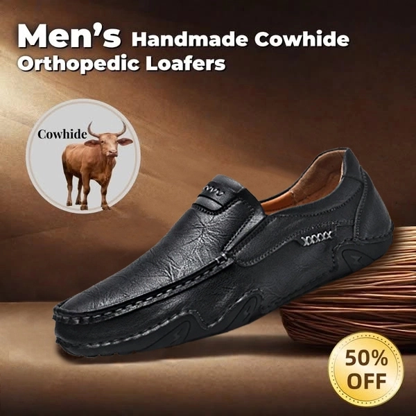 Last Day 50% OFF🔥⏱️Christmas Promotion⏱️🔥Men's genuine calfskin leather Slip-On Loafers