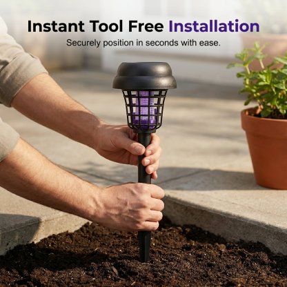 🔥 Last Day 50% OFF – 💜💛2-in-1 Solar Mosquito Zapper & Pathway Light 🦟🚫🌙Waterproof & Weather-Resistant