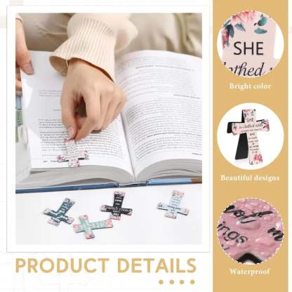 📖16 Pcs Magnetic Cross Bookmarks Gifts for Bible Study, Readers, Teachers, Students🌸✝️