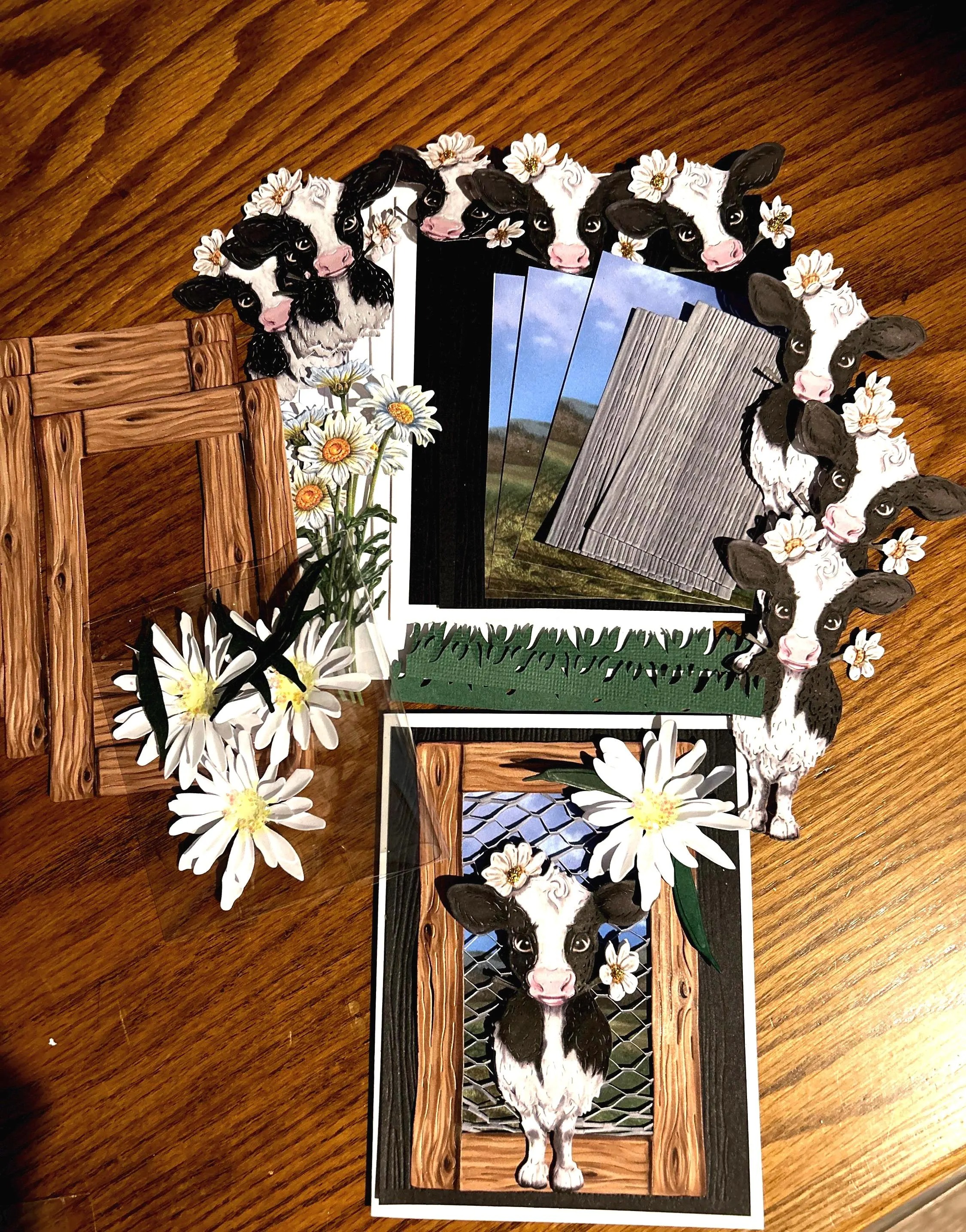 DIY Cow Card kit
