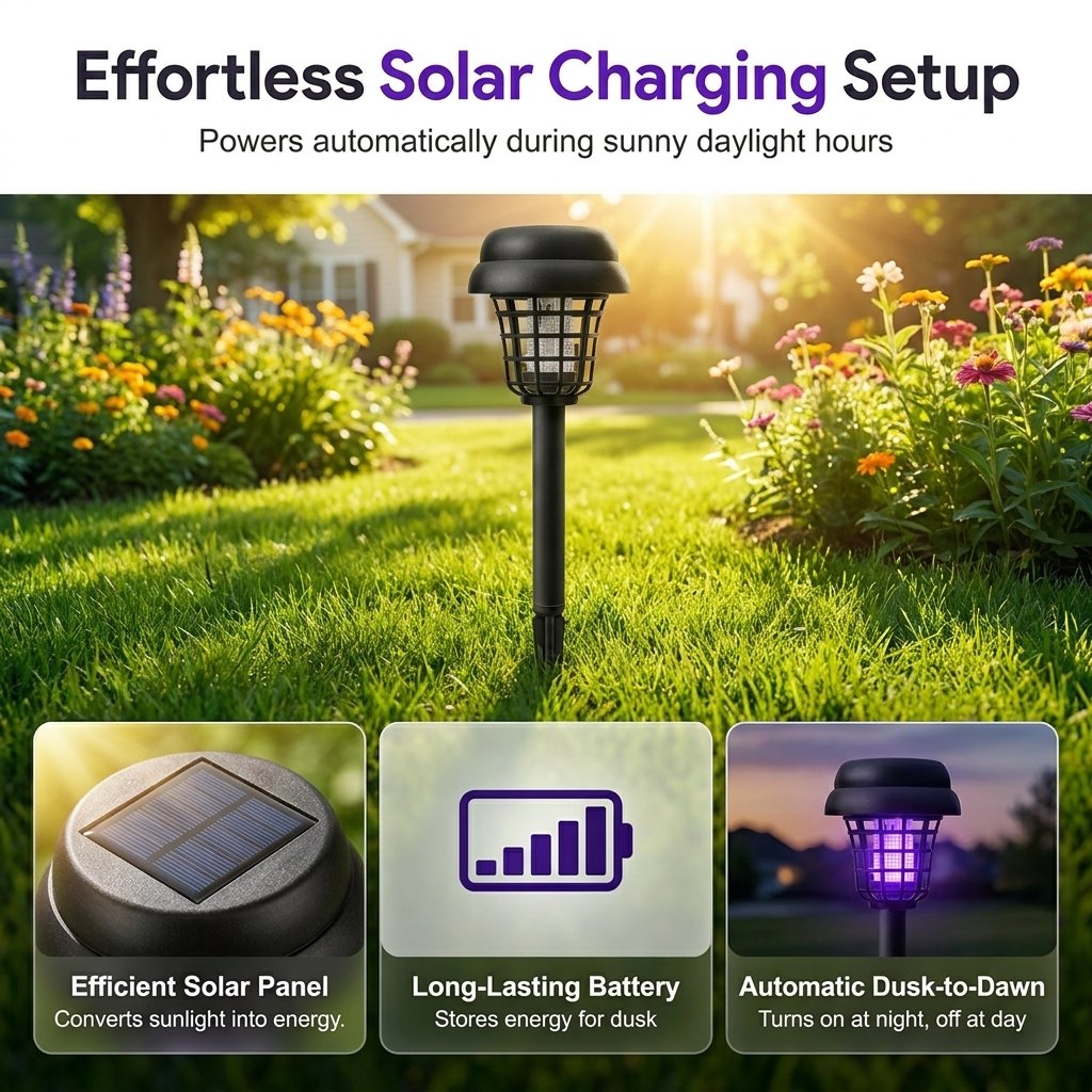 🔥 Last Day 50% OFF – 💜💛2-in-1 Solar Mosquito Zapper & Pathway Light 🦟🚫🌙Waterproof & Weather-Resistant