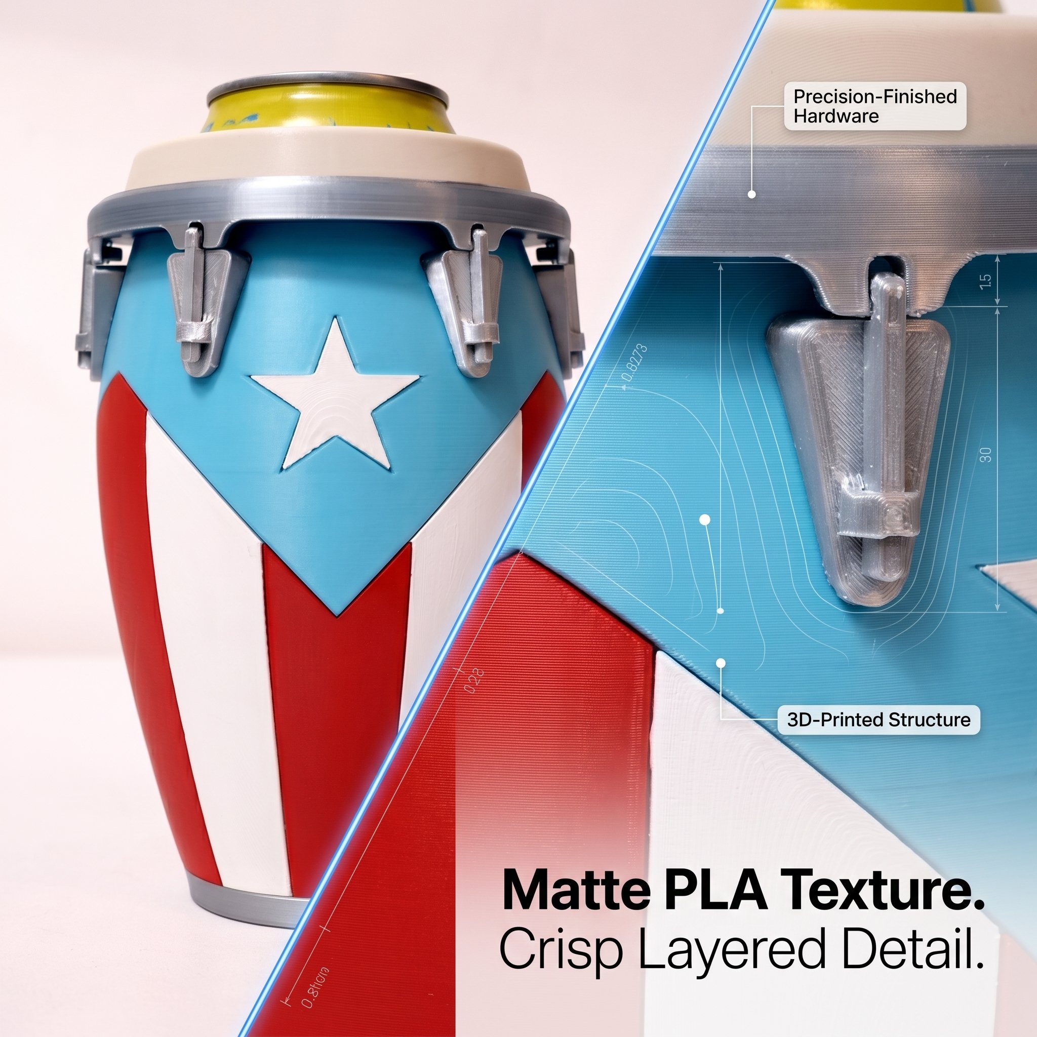 🪘 Conga-Style Can Holder – Celebrate Caribbean Pride, One Sip at a Time