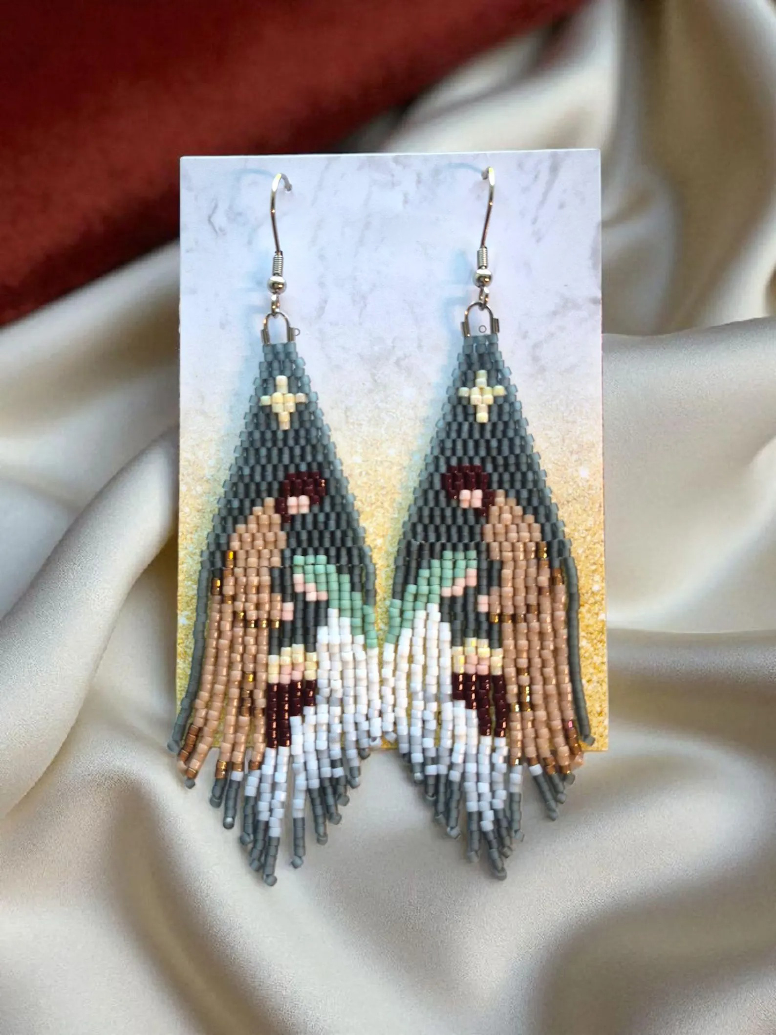Holy Family Nativity Fringe Earring