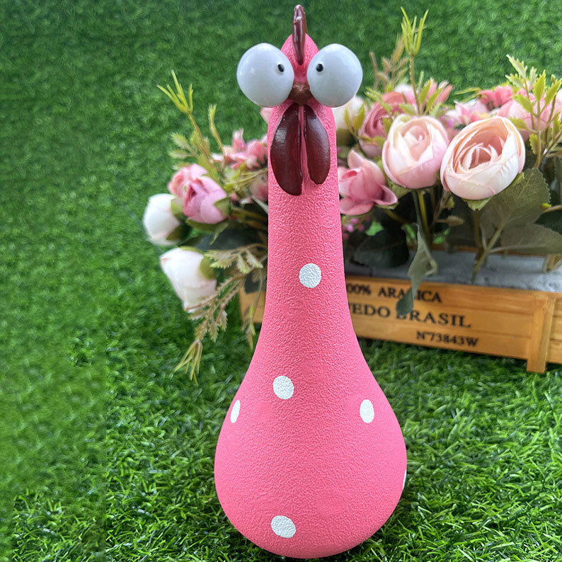 Silly Chicken Garden Statue