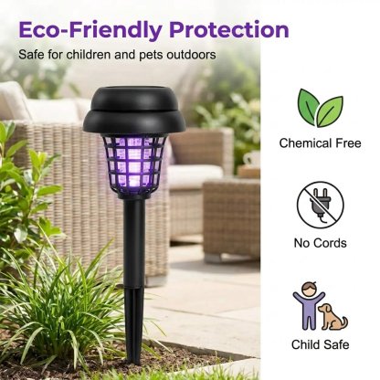 🔥 Last Day 50% OFF – 💜💛2-in-1 Solar Mosquito Zapper & Pathway Light 🦟🚫🌙Waterproof & Weather-Resistant