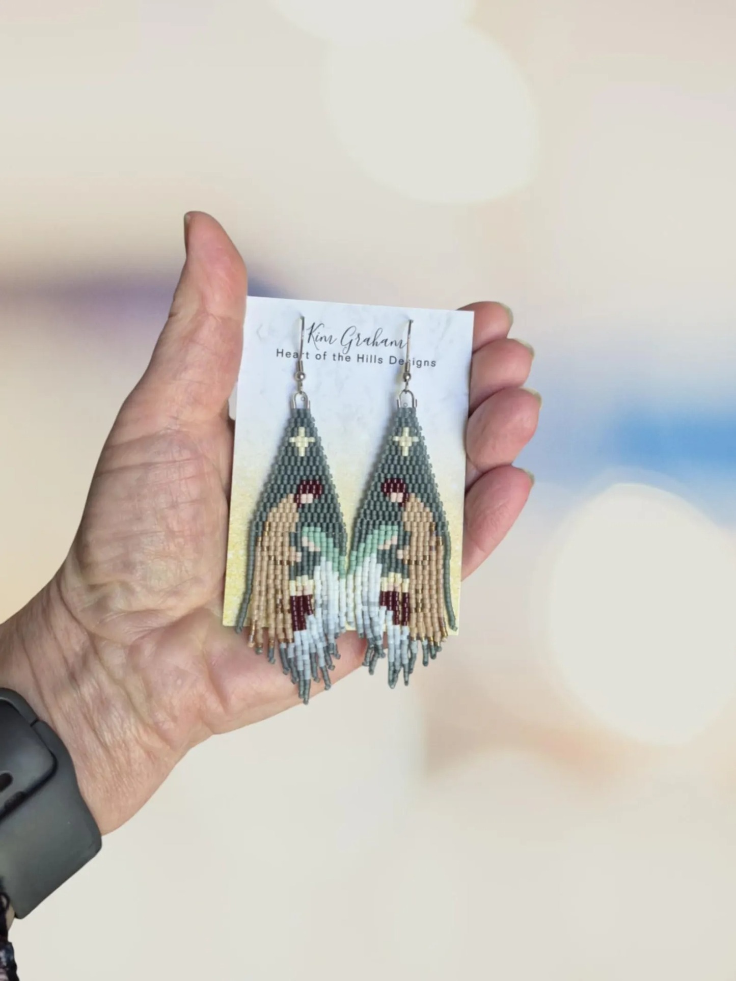 Holy Family Nativity Fringe Earring